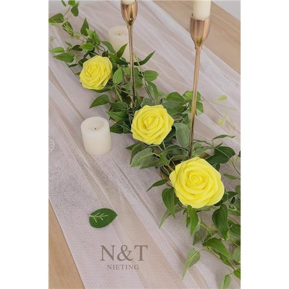 Artificial Flowers 25Pcs Fake Flowers Fall Roses Perfect DIY Wedding Bouquets - Picture 2 of 6